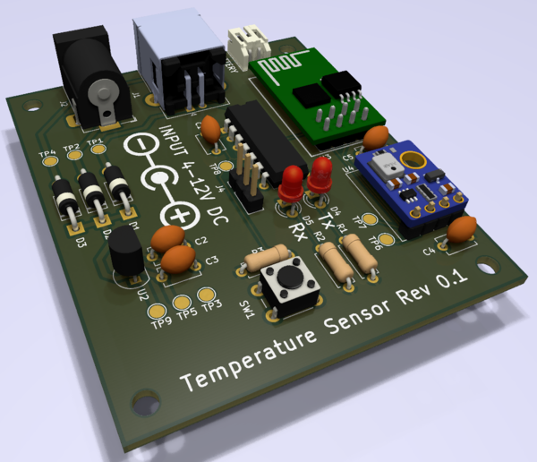Temperature sensor PCB